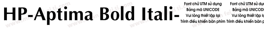 HP-Aptima Bold Itali字体转换